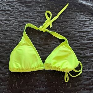 Arizona Jean Company Neon Green Triangle Bikini Top